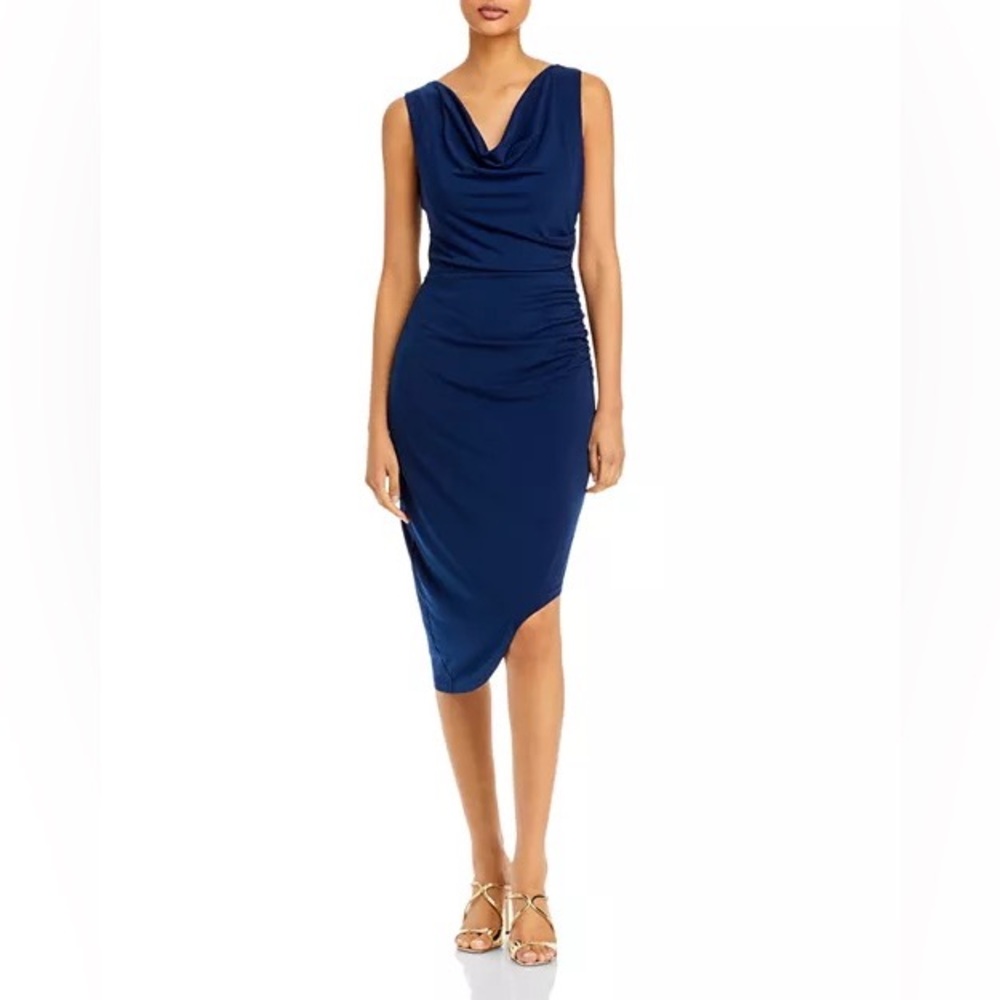 SAM EDELMAN NWT DRAPED SHEATH DRESS - Picture 1 of 8
